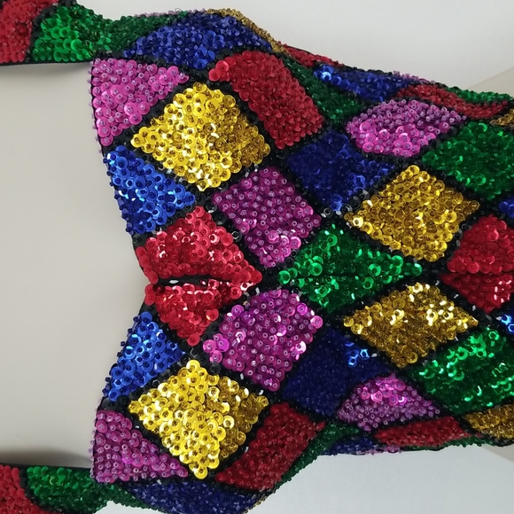 Bali Chic Sequin Top One size (see pics and measurements) - Picture 2 of 10